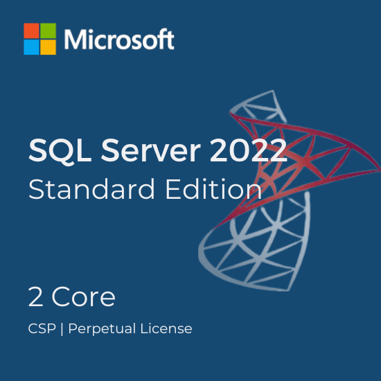 Microsoft sql server 2022 standard core 2 core license pack perpetual 